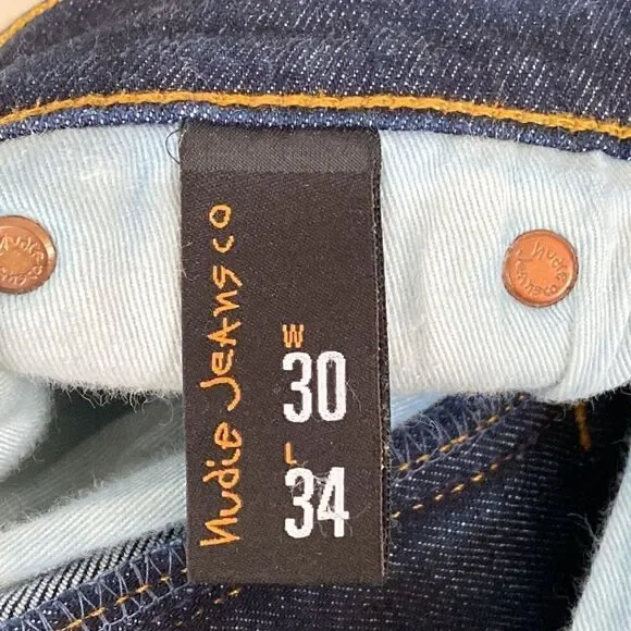 Nudie Jeans Thin Finn Dry Indigo Dips - Picture 11 of 12